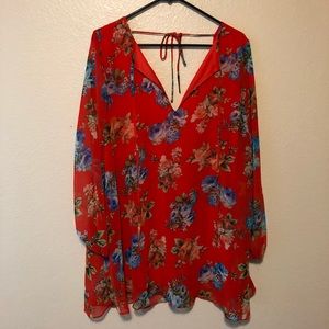 Long sleeve floral dress